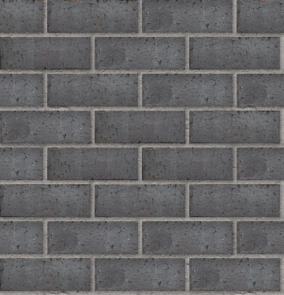 A seamless brick texture with nightfall units arranged in a Stretcher pattern
