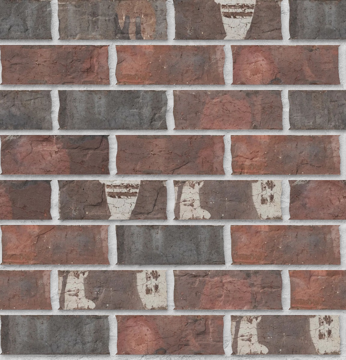 A seamless brick texture with old guignard units arranged in a Stretcher pattern