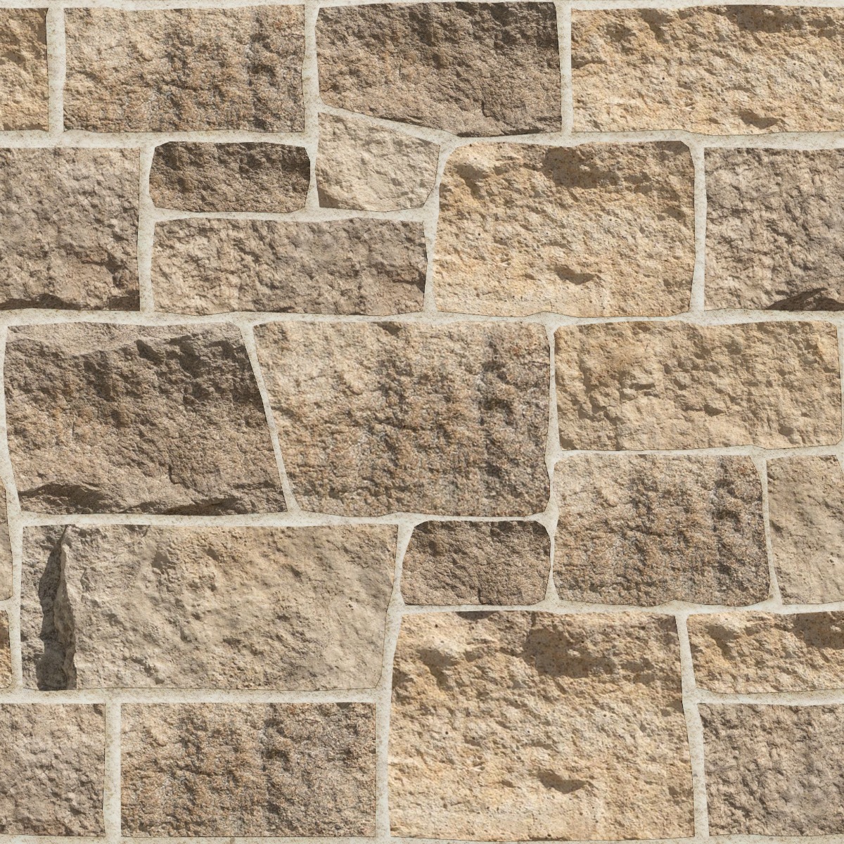 A seamless concrete texture with timberwolf craft® orchard limestone blocks arranged in a Varied Ashlar pattern