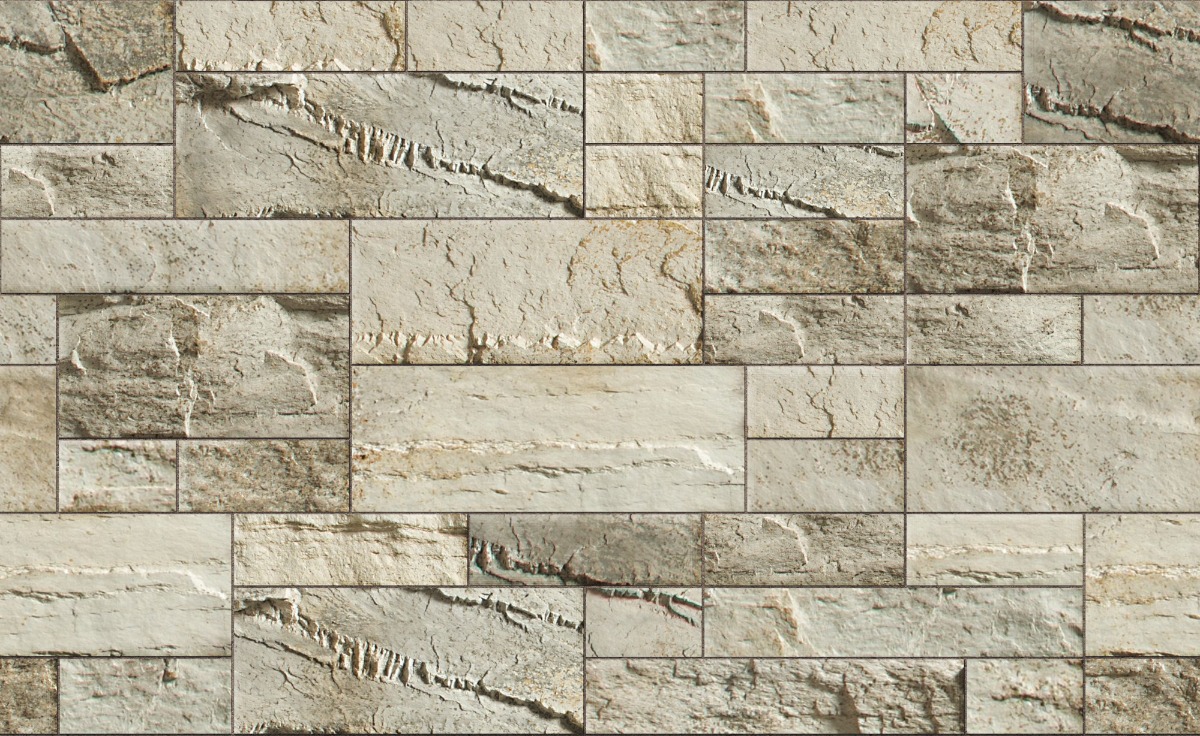 A seamless concrete texture with timberwolf craft® split modular blocks arranged in a Modular Ashlar pattern