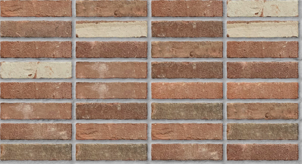 A seamless brick texture with rood paars vb wf mix units arranged in a Stack pattern
