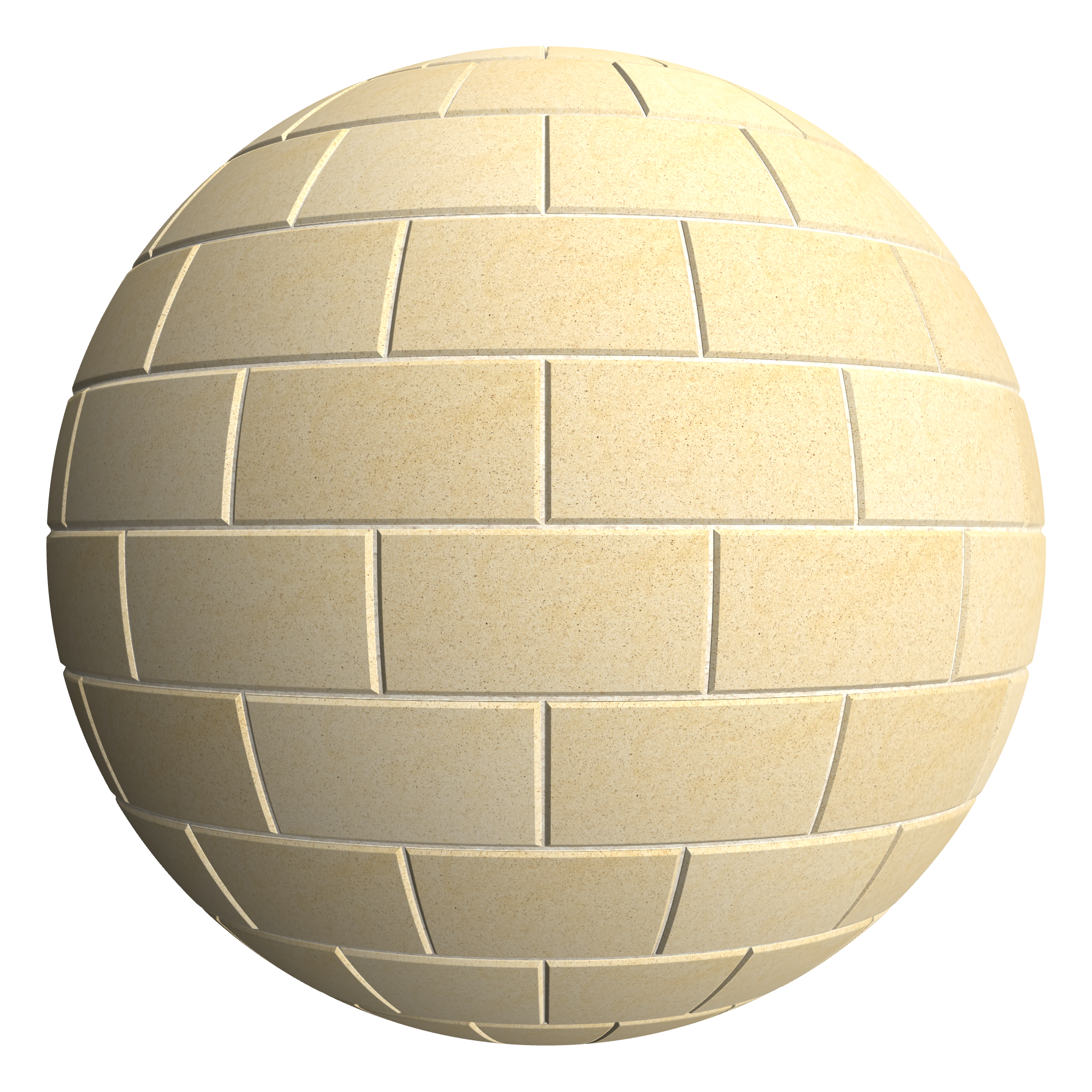 3D sphere preview of Sandstone, Stretcher seamless texture