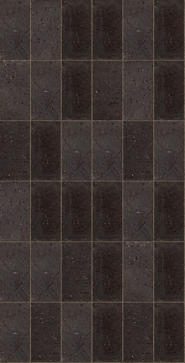 A seamless brick texture with brick clay in char units arranged in a Stack pattern