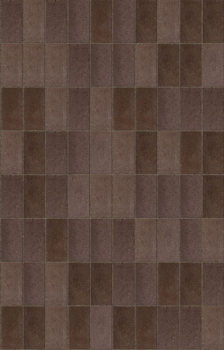 A seamless brick texture with brick clay in earth units arranged in a Stack pattern