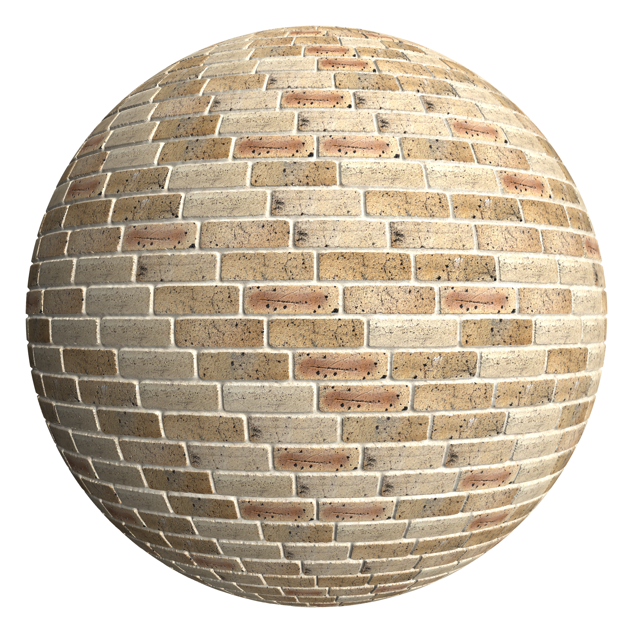 3D sphere preview of Monkton Brick, 1/4 Running Bond seamless texture