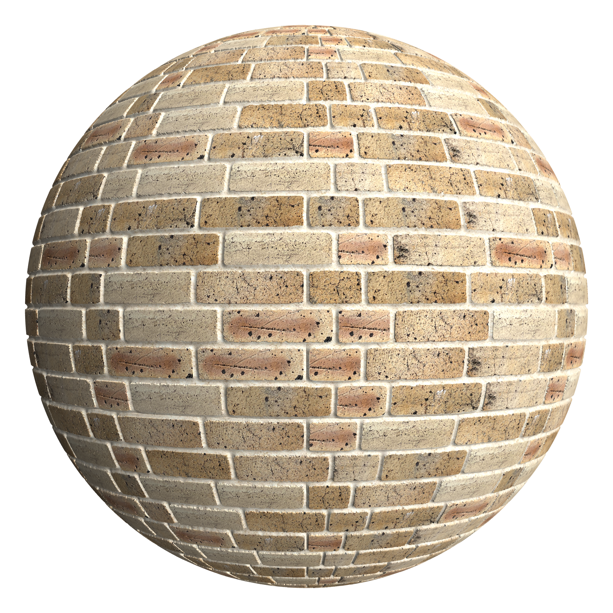 3D sphere preview of Monkton Brick, Silesian Bond seamless texture