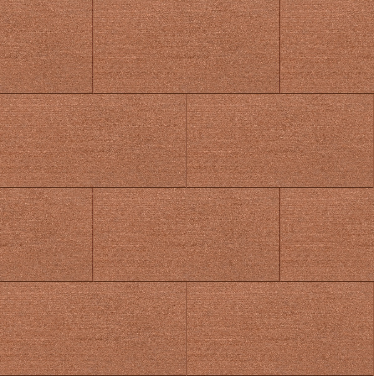 A seamless surfaces texture with patina original nxt ruby 343 units arranged in a Stretcher pattern
