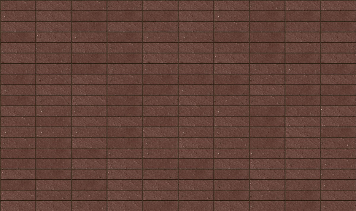 A seamless brick texture with pressed clay paver in mud units arranged in a Stack pattern