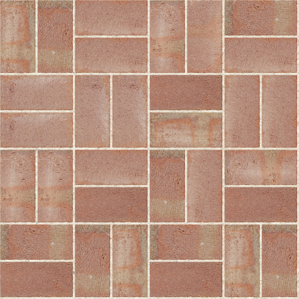 A seamless landscaping texture with princess blend pavers units arranged in a Basketweave pattern