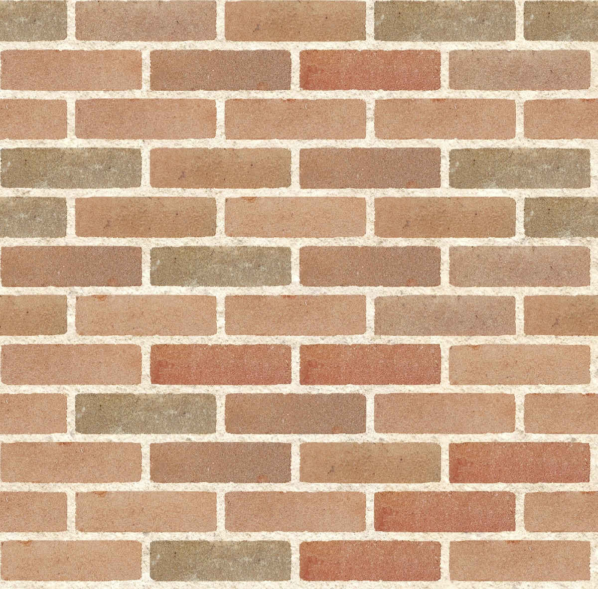 A seamless brick texture with princess blend units arranged in a Stretcher pattern