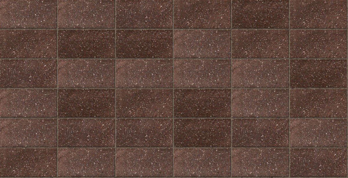 A seamless brick texture with terrazzo paver in mud units arranged in a Stack pattern