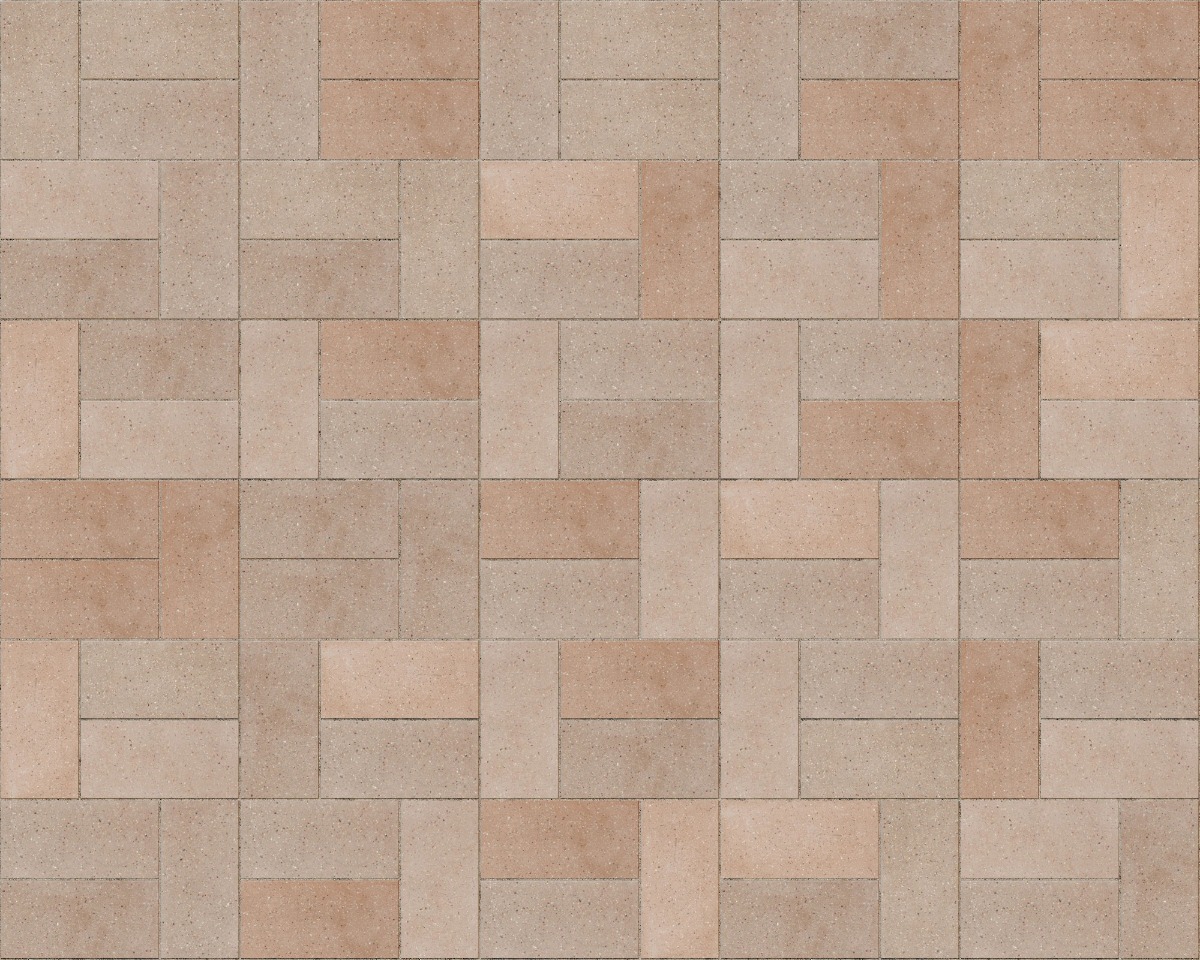 A seamless brick texture with terrazzo paver in umber units arranged in a Single Basketweave pattern