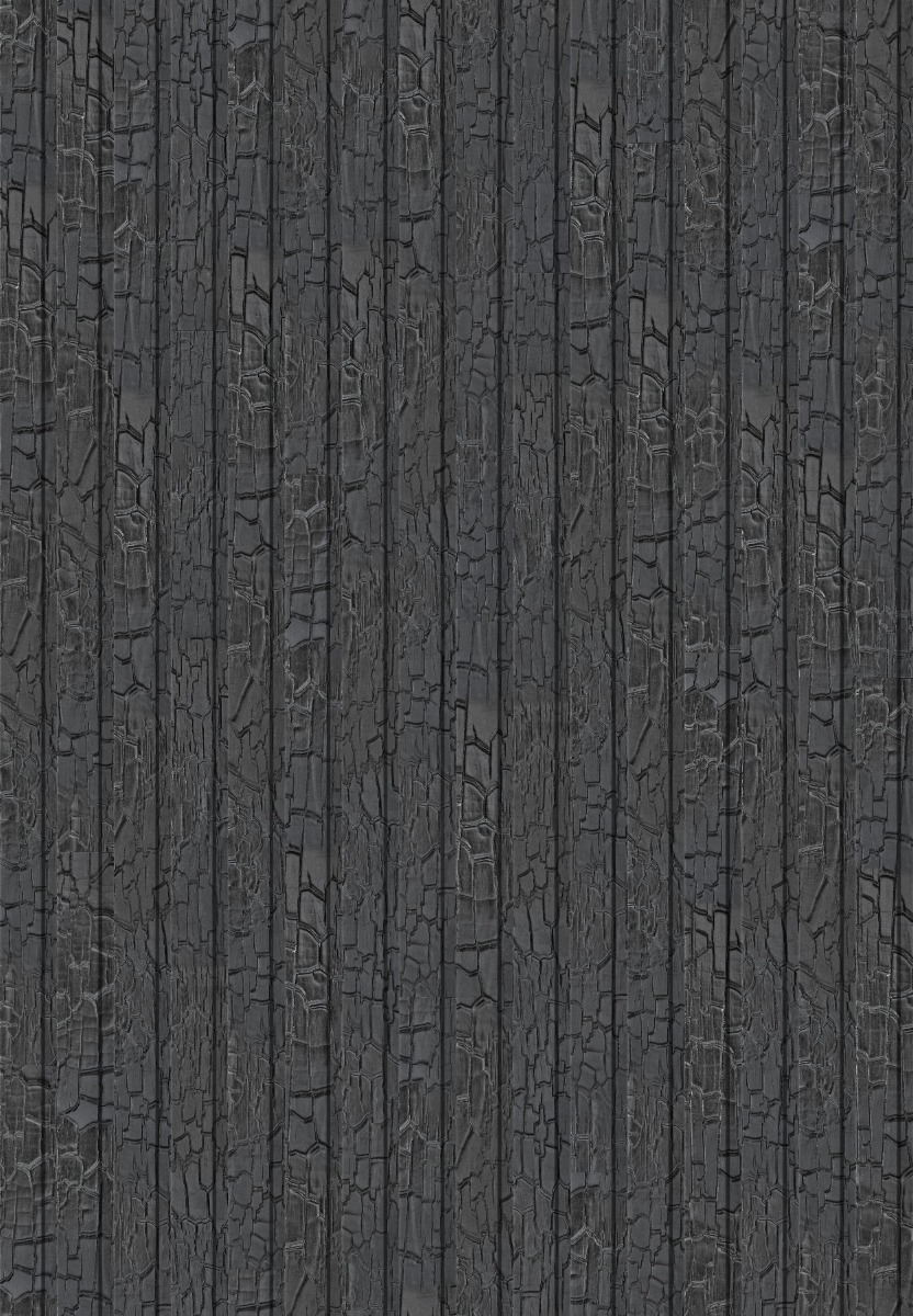 A seamless wood texture with abodo | shou sugi ban | deep char boards arranged in a Staggered pattern