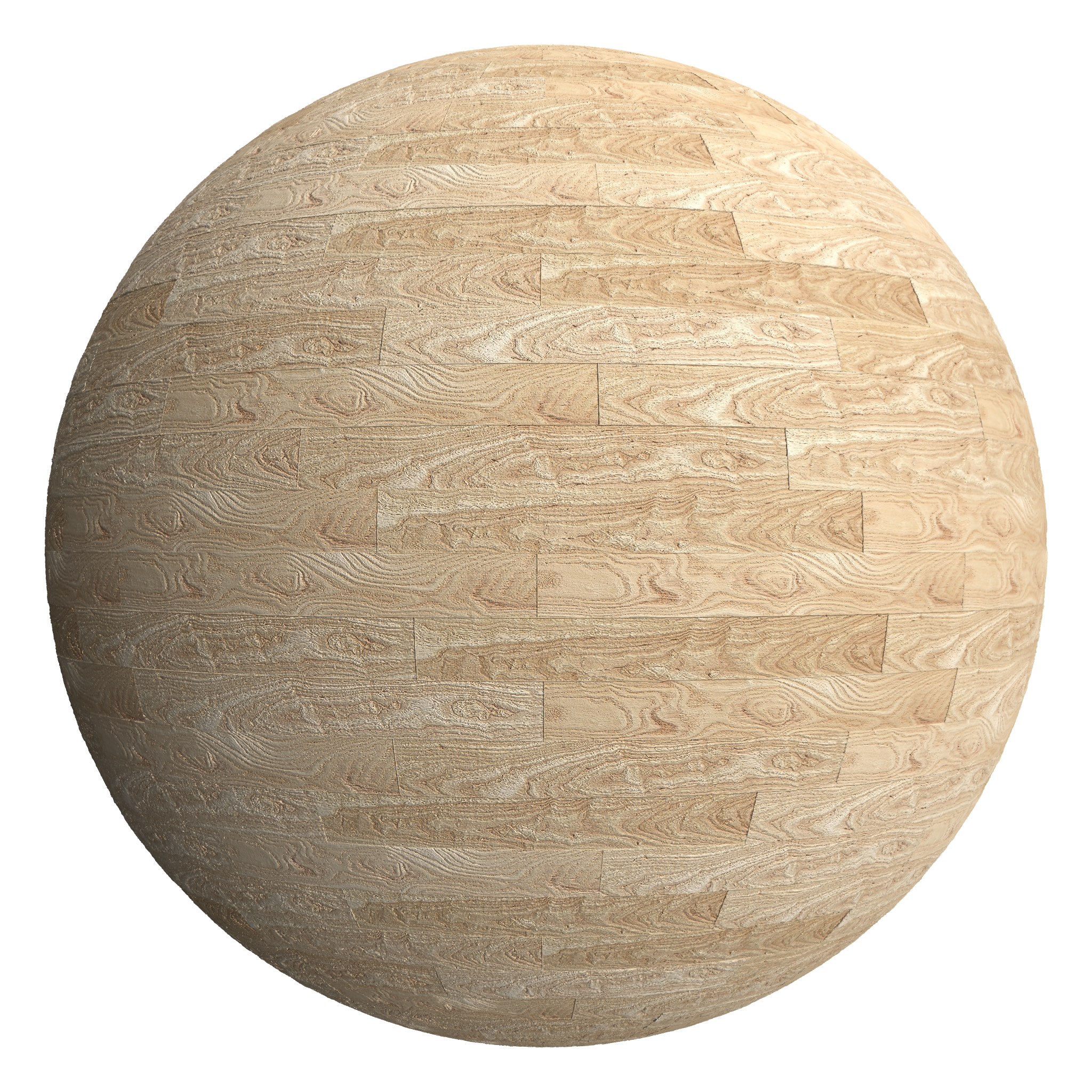 3D sphere preview of American White Ash, Staggered seamless texture
