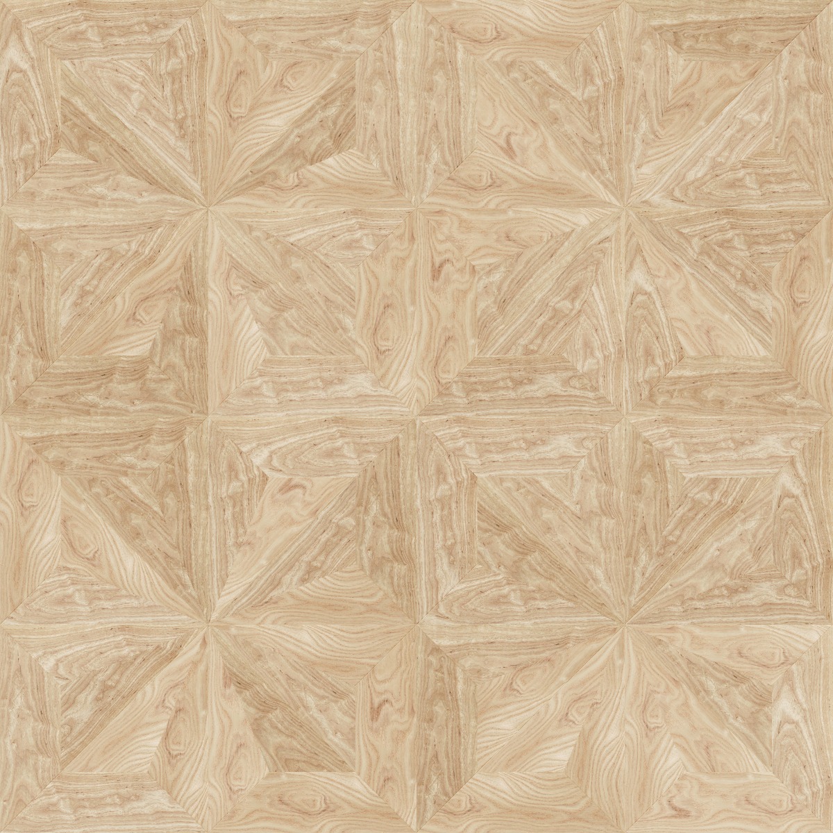 A seamless wood texture with american white ash boards arranged in a Diamond Continuous Versailles pattern