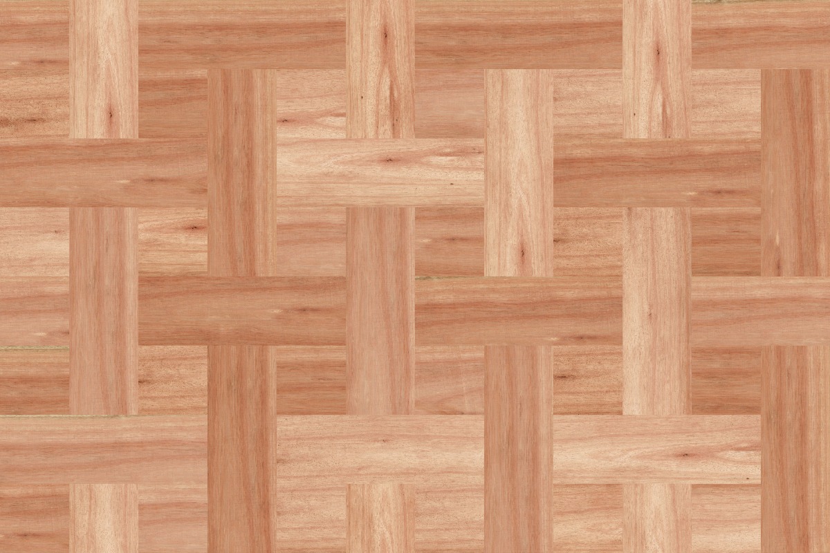 A seamless wood texture with eucalyptus boards arranged in a Basketweave pattern
