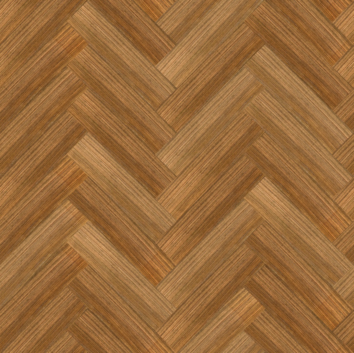 A seamless wood texture with ovangkol boards arranged in a Herringbone pattern