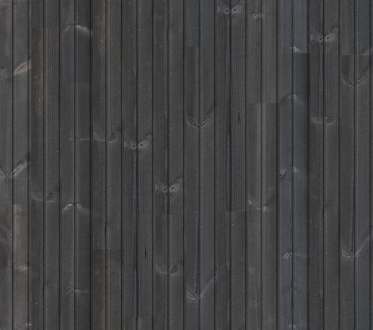 A seamless wood texture with thermal redwood | shou sugi ban | char & brushed | black boards arranged in a Staggered pattern