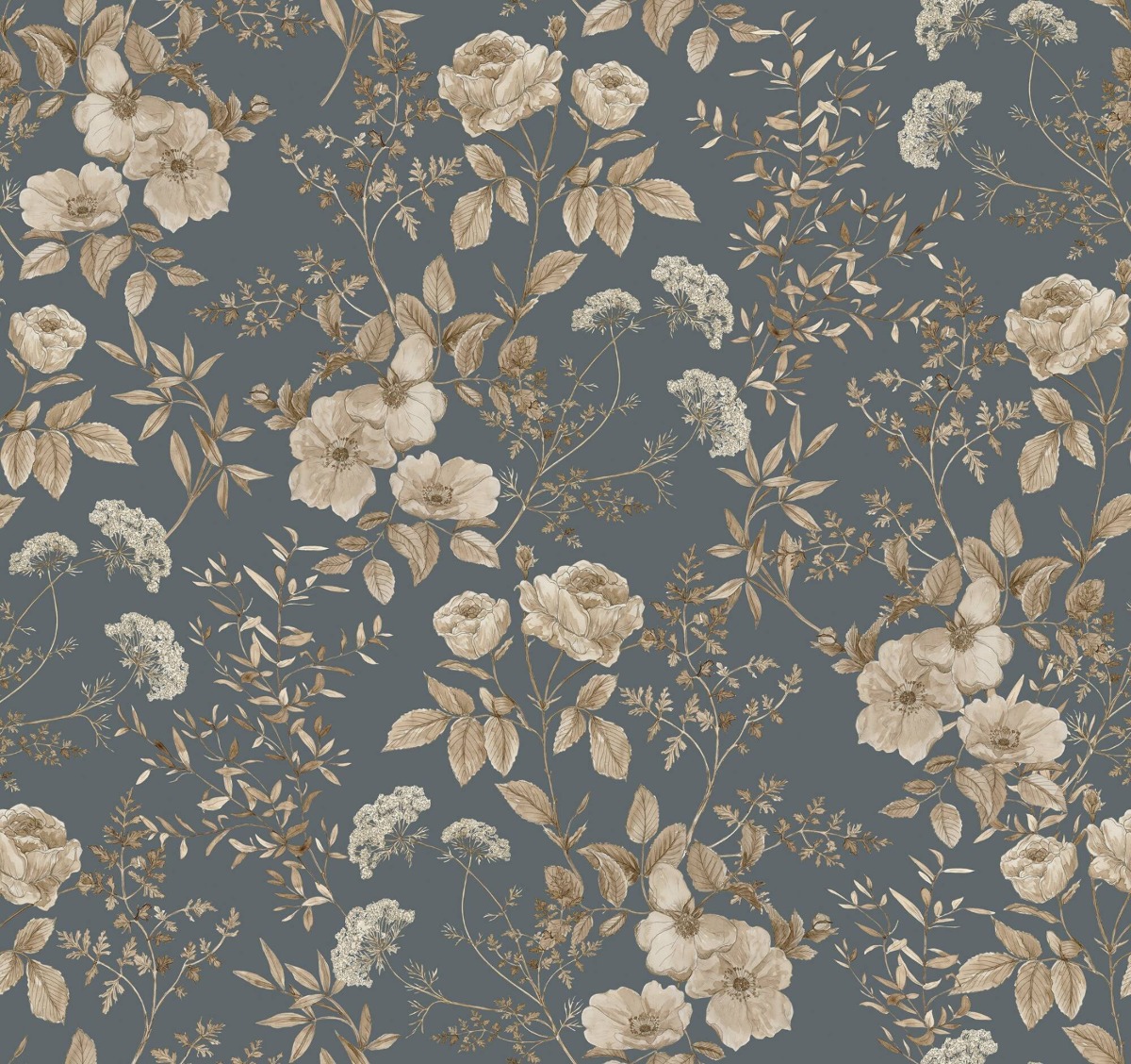 A seamless wallpaper texture with belle fleur wallpaper units arranged in a None pattern