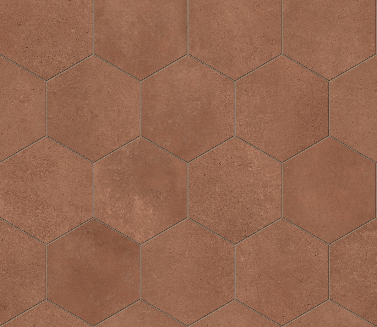 A seamless tile texture with erh-brick tiles arranged in a Hexagonal pattern