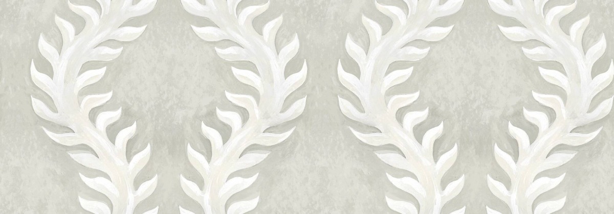 A seamless wallpaper texture with fern wallpaper units arranged in a None pattern