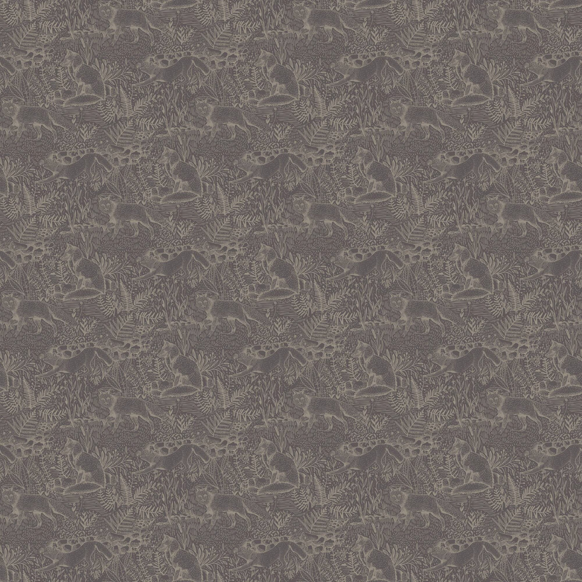 A seamless wallpaper texture with fox wallpaper units arranged in a None pattern