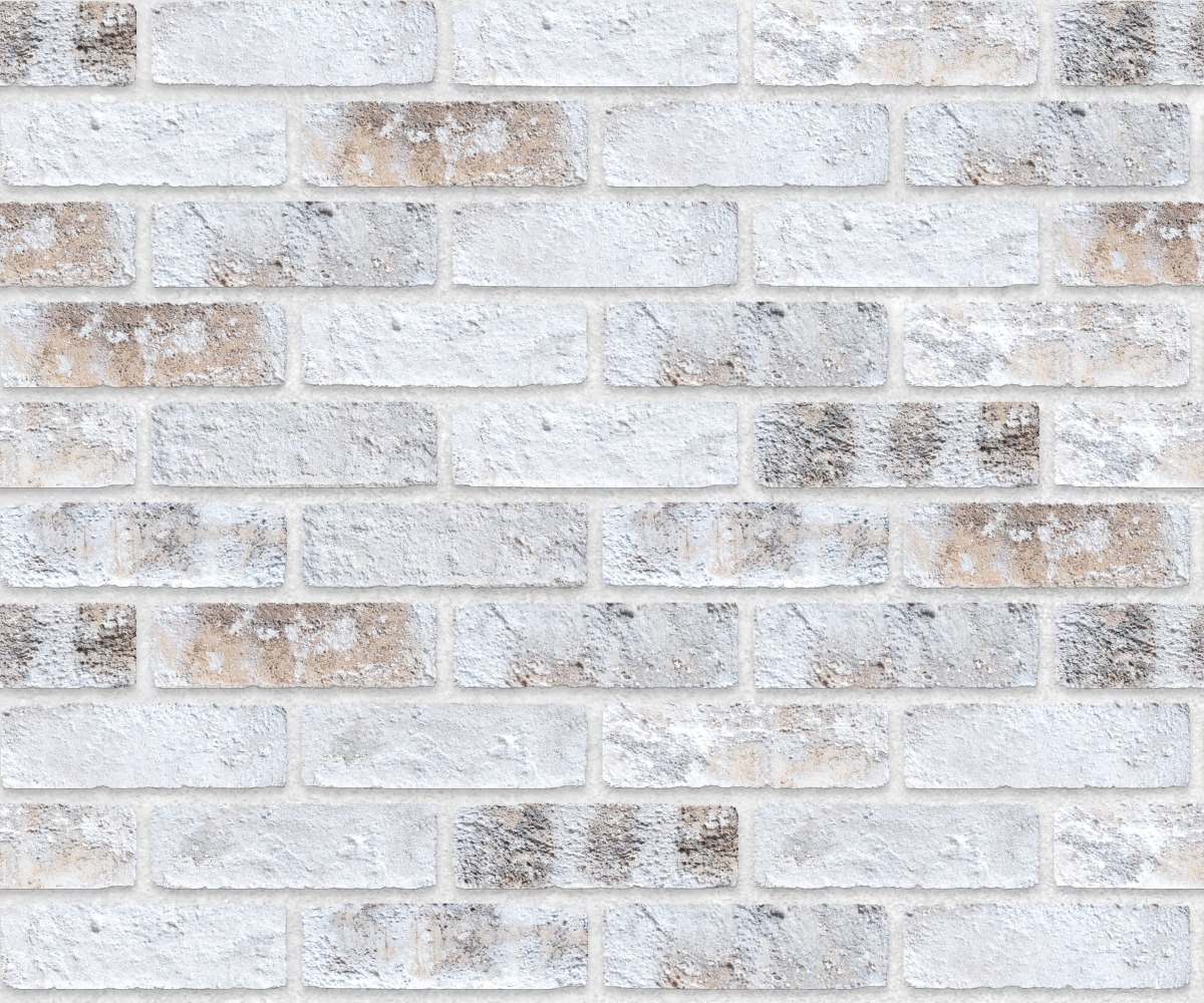 A seamless brick texture with frosted white units arranged in a Stretcher pattern