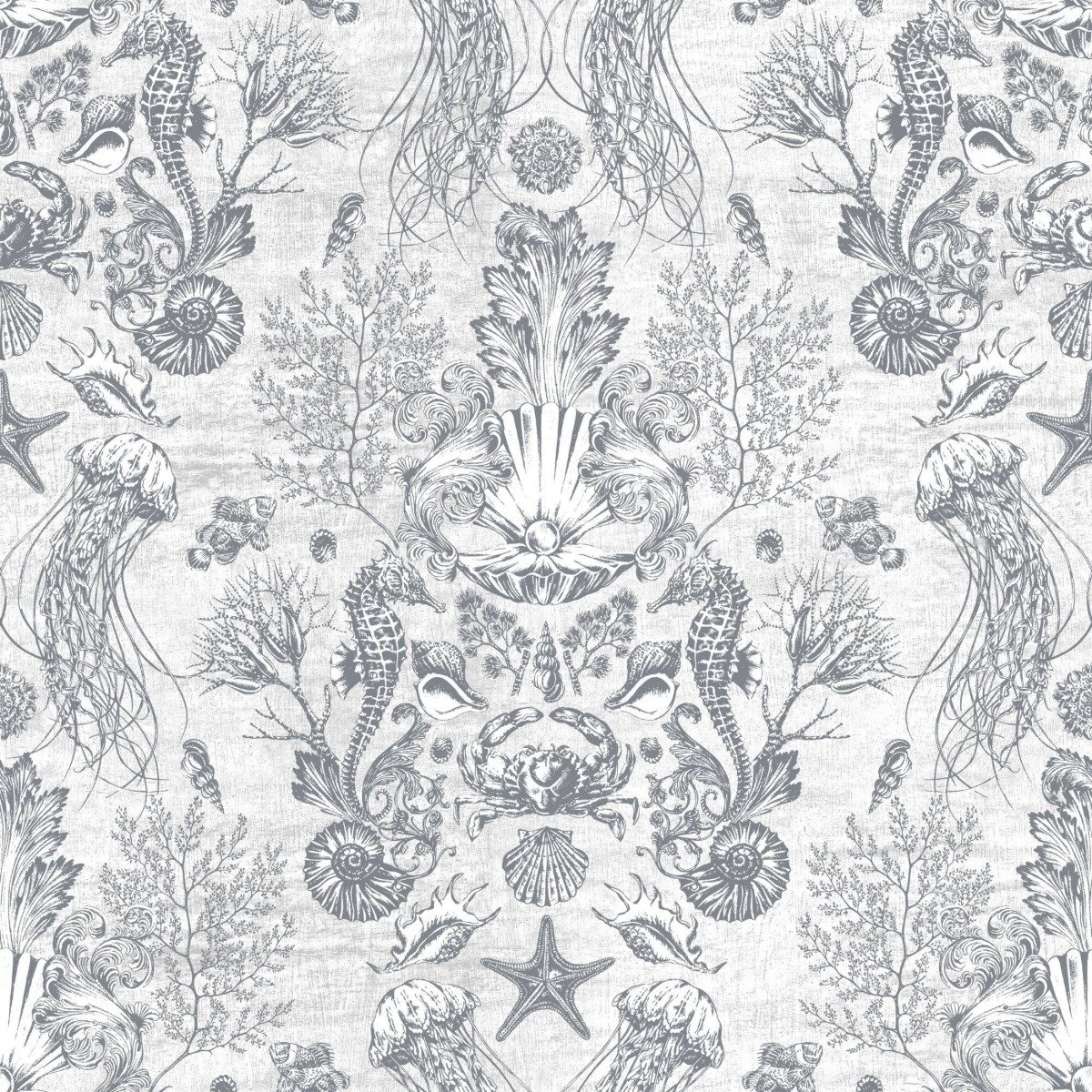 A seamless wallpaper texture with oceania damask wallpaper units arranged in a None pattern