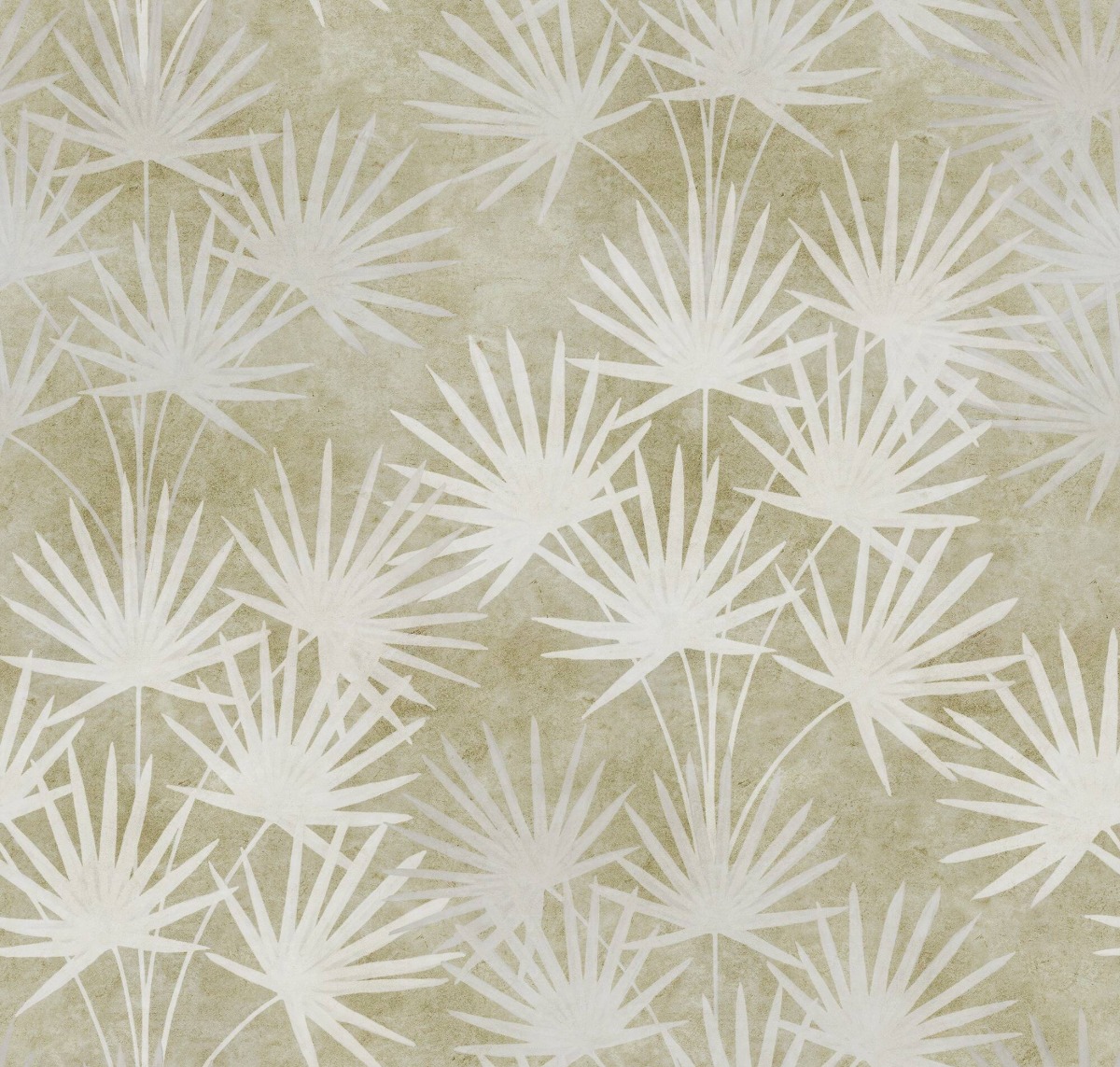 A seamless wallpaper texture with oriental palm wallpaper units arranged in a None pattern