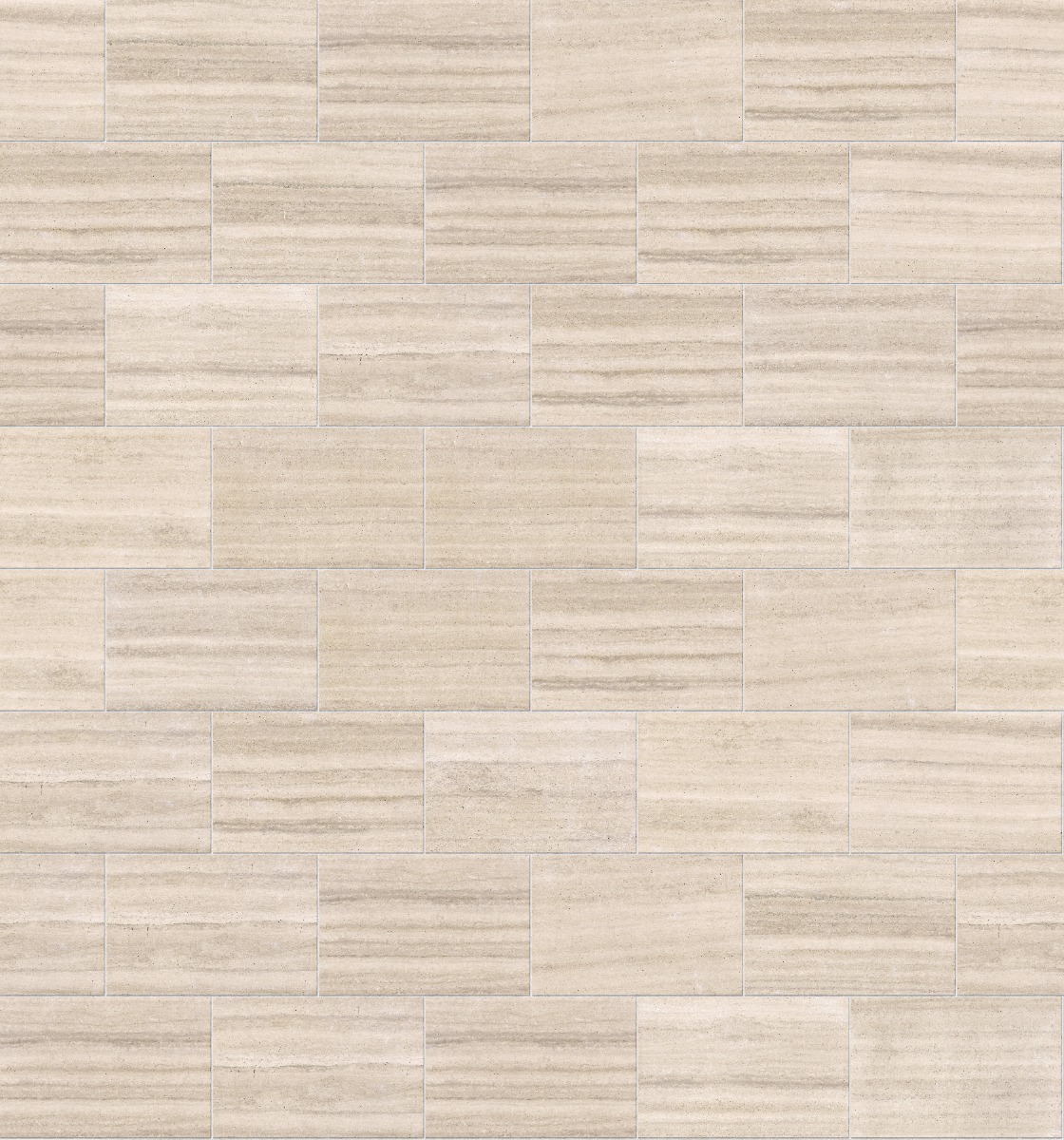A seamless stone texture with terra strata limestone honed blocks arranged in a Stretcher pattern