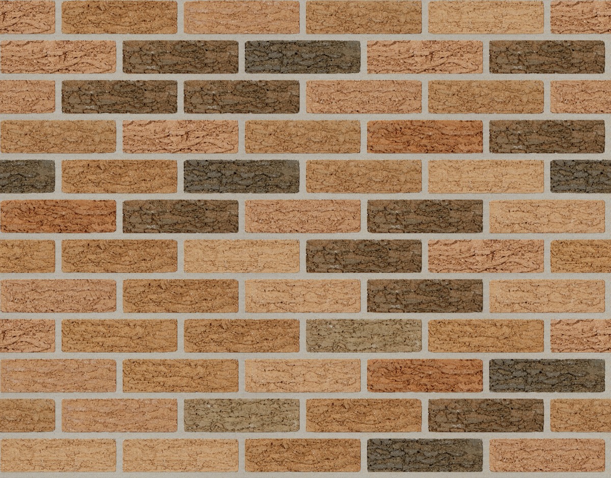 A seamless brick texture with 514 bark units arranged in a Stretcher pattern