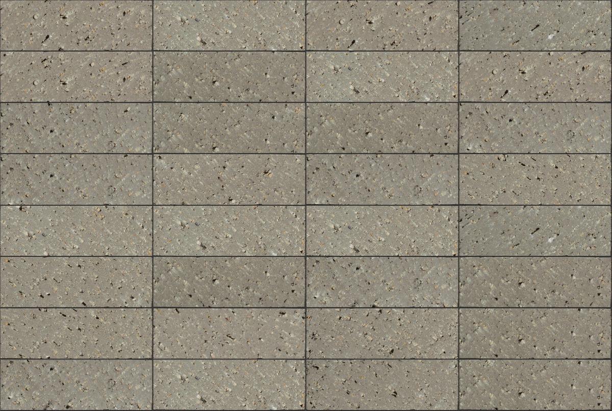 A seamless landscaping texture with 8522 coarse grind pavers units arranged in a Stack pattern