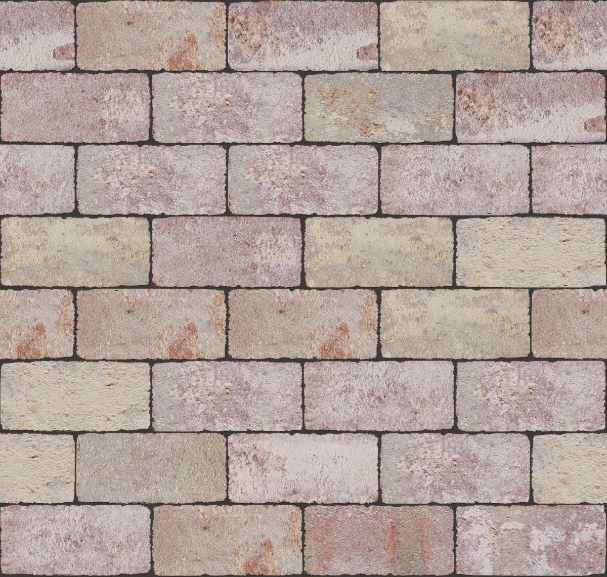A seamless landscaping texture with belcrest 650 pavers units arranged in a Stretcher pattern