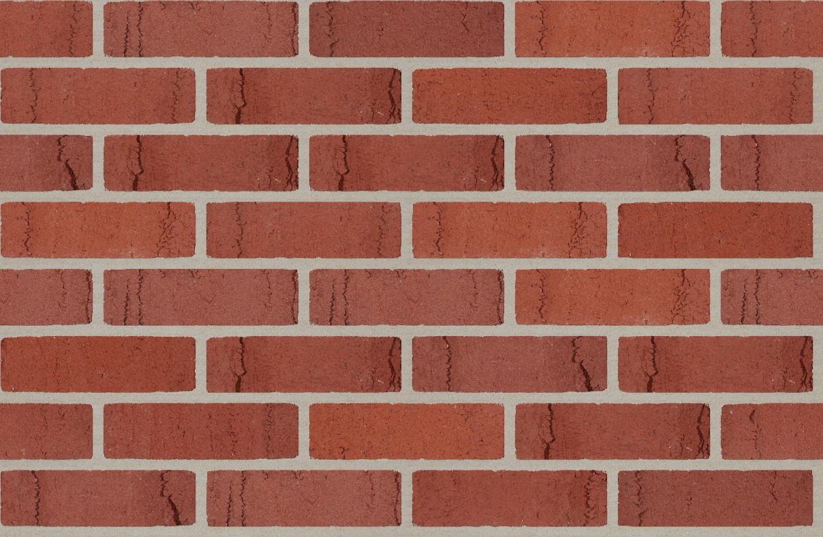 A seamless brick texture with berwick red range sanded dart-tex units arranged in a Stretcher pattern