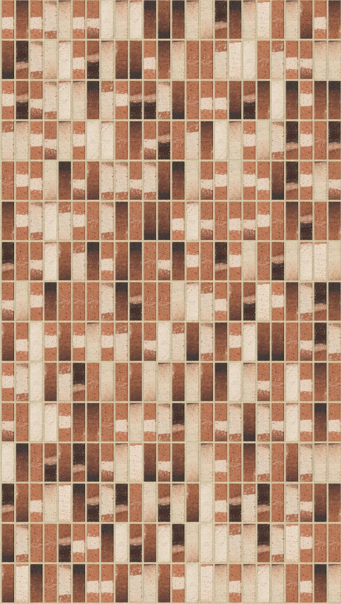 A seamless brick texture with bishop house units arranged in a Stack pattern