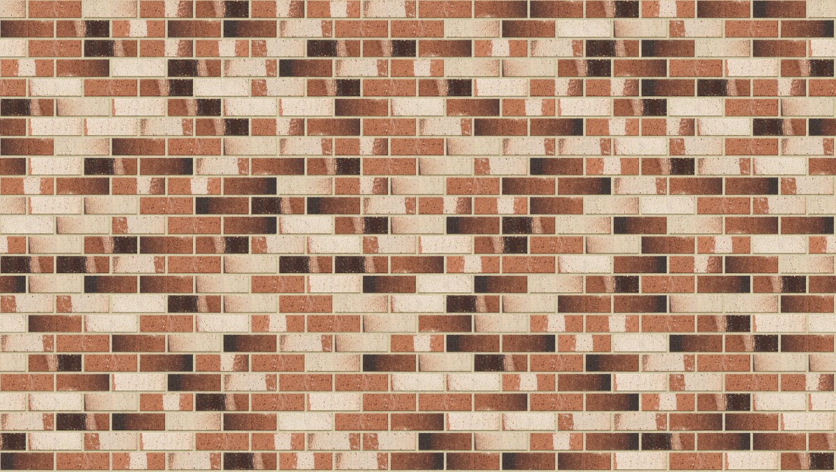 A seamless brick texture with bishop house units arranged in a Stretcher pattern