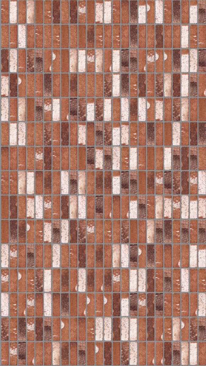 A seamless brick texture with bishop house tumbled units arranged in a Stack pattern