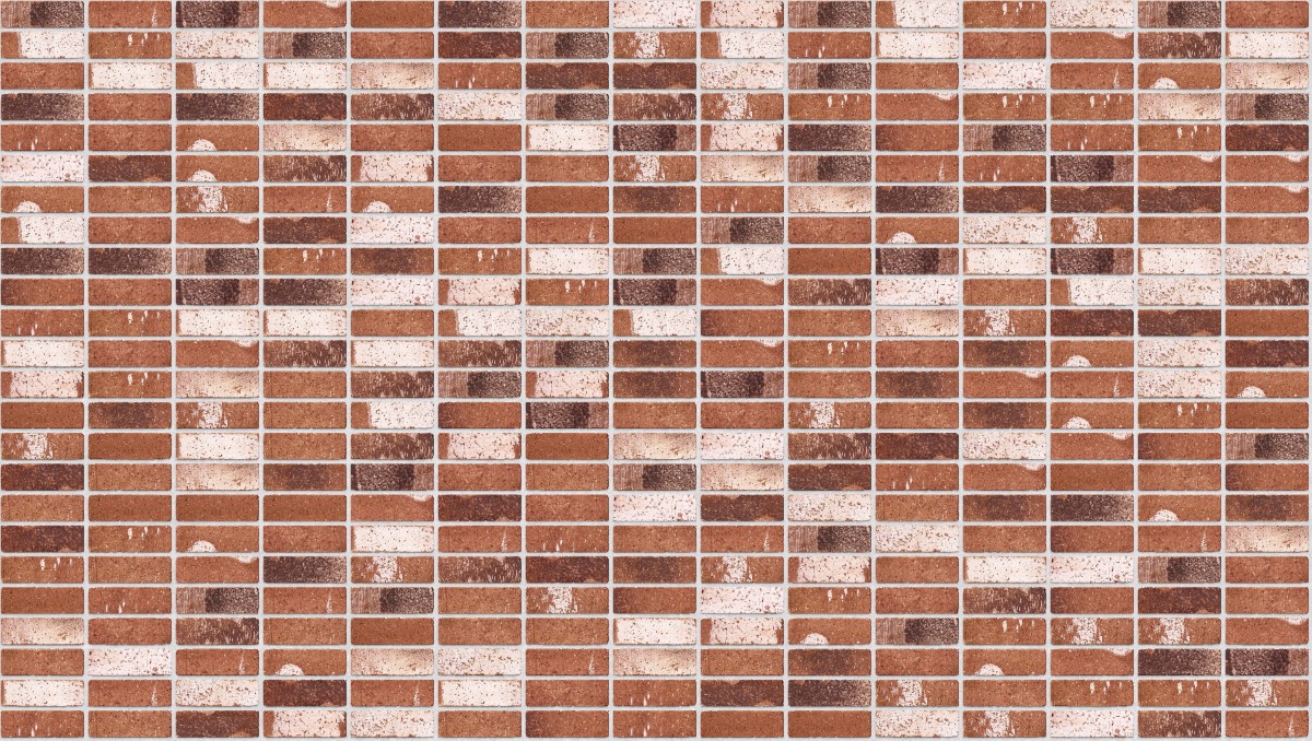 A seamless brick texture with bishop house tumbled units arranged in a Stack pattern