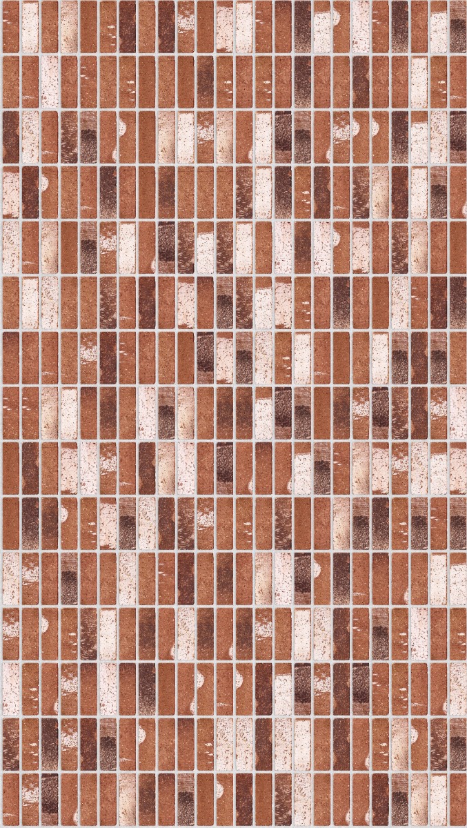 A seamless brick texture with bishop house tumbled units arranged in a Stack pattern