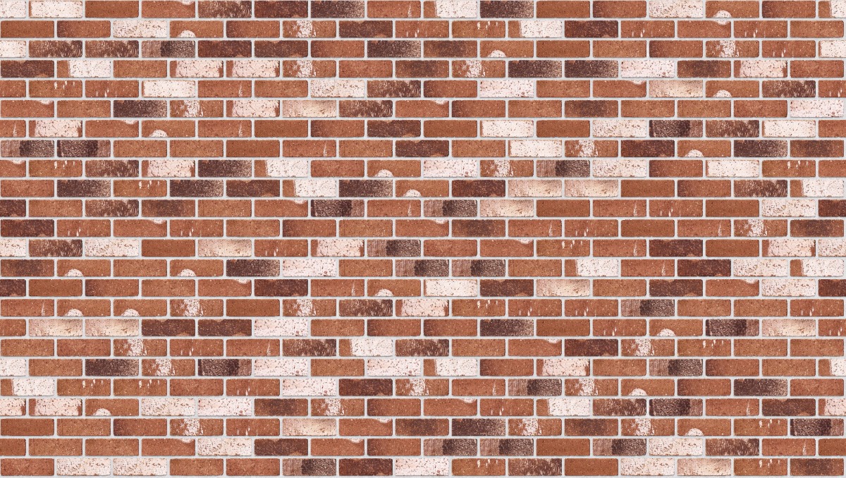 A seamless brick texture with bishop house tumbled units arranged in a Stretcher pattern