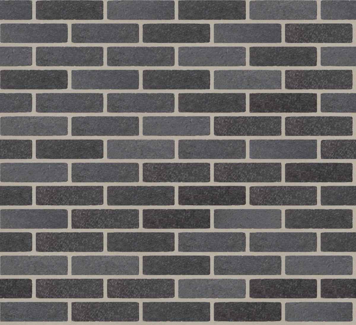A seamless brick texture with black diamond velour units arranged in a Stretcher pattern