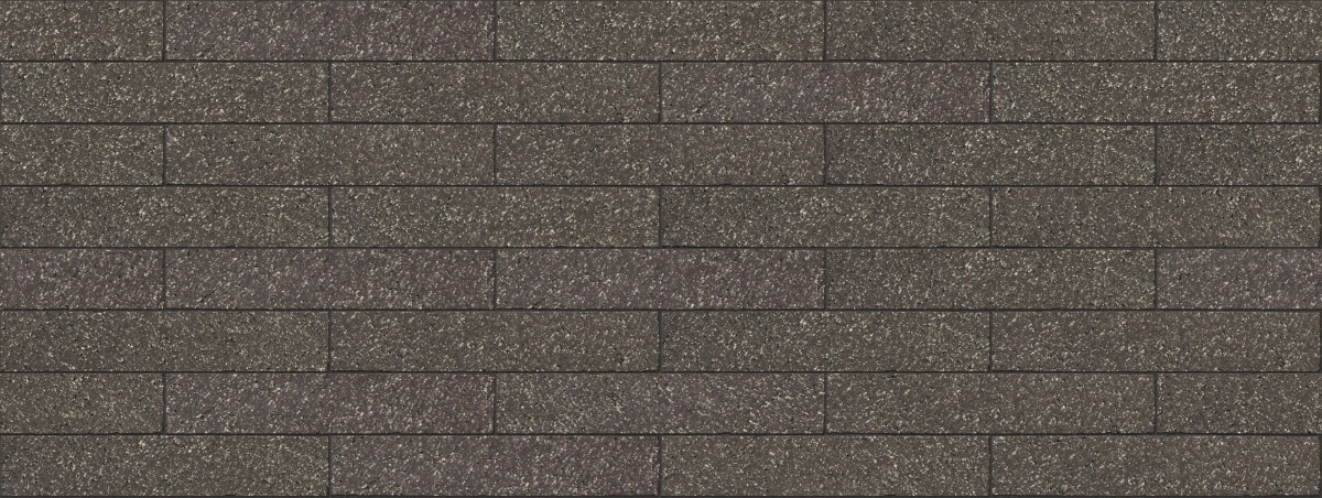 A seamless landscaping texture with carbon black plank pavers units arranged in a Stretcher pattern