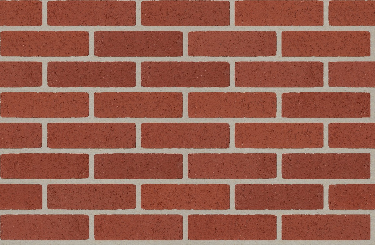 A seamless brick texture with cherry velour units arranged in a Stretcher pattern