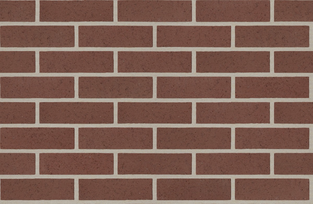 A seamless brick texture with claret clear velour units arranged in a Stretcher pattern
