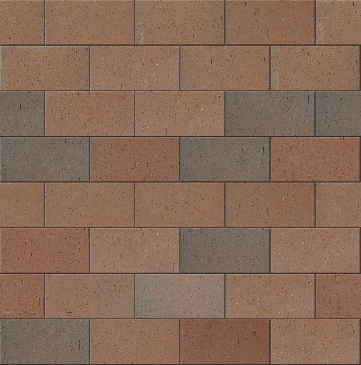 A seamless landscaping texture with claret full range pavers units arranged in a Stretcher pattern