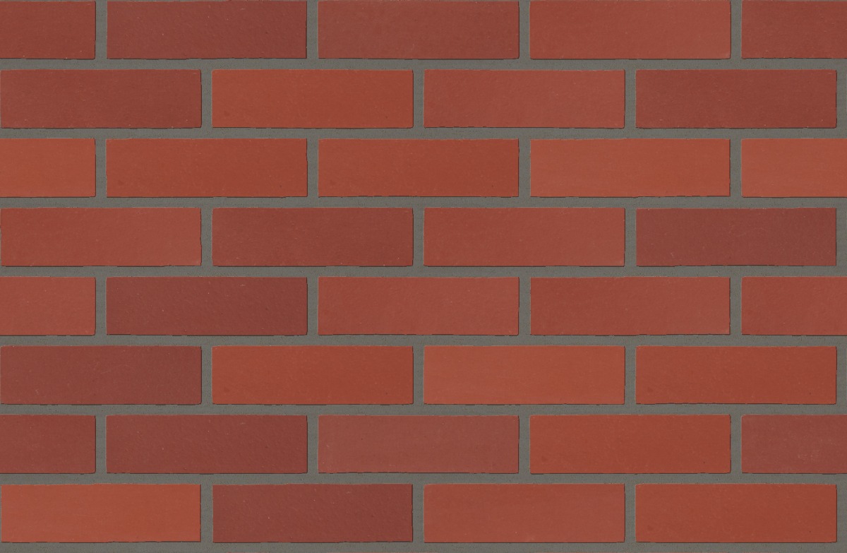 A seamless brick texture with colony red range smooth units arranged in a Stretcher pattern