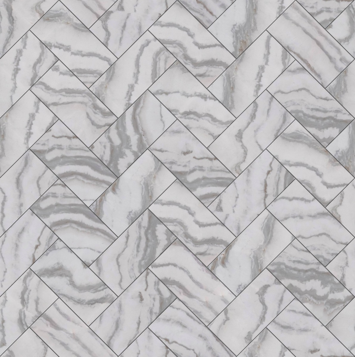 A seamless stone texture with dereli calacatta s922 blocks arranged in a Herringbone pattern