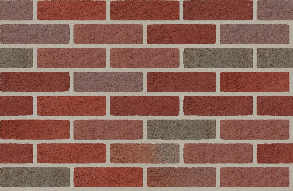 A seamless brick texture with garden blend matt units arranged in a Stretcher pattern