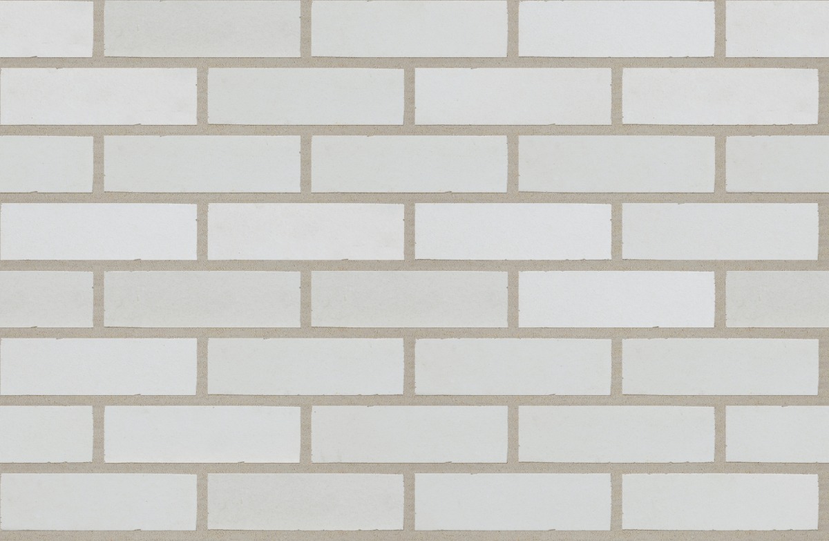 A seamless brick texture with glacier white smooth units arranged in a Stretcher pattern