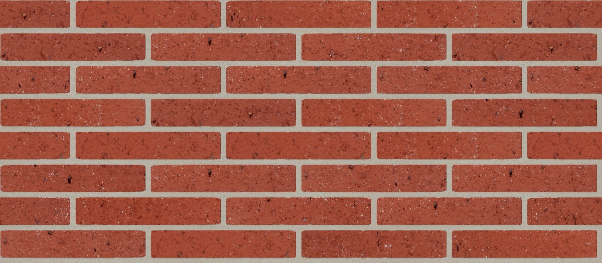 A seamless brick texture with indian red coarse velour units arranged in a Stretcher pattern